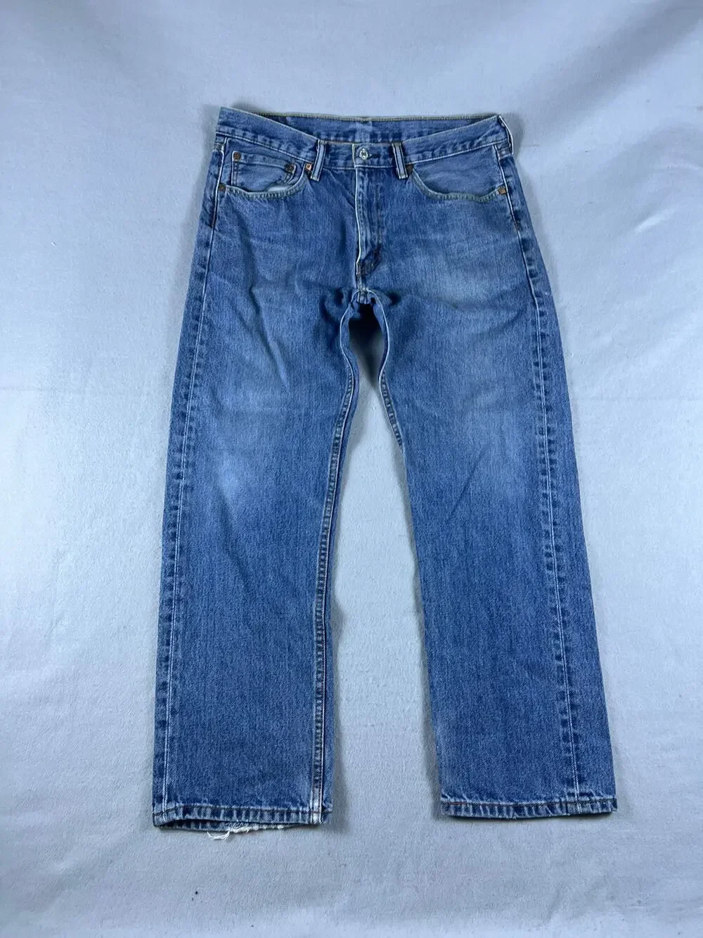 Levi's 505 Jeans Mens 36x30 Blue Regular Fit Straight Leg Medium Wash Denim